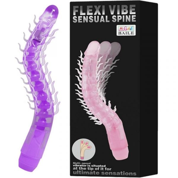 img_74650_371e3fc77b7aba38fa0bcdd5aaa50507_1.jpg BAILE - FLEXI VIBE SENSUAL SPINE BENDABLE VIBRATING DILDO LILA 23.5 CM