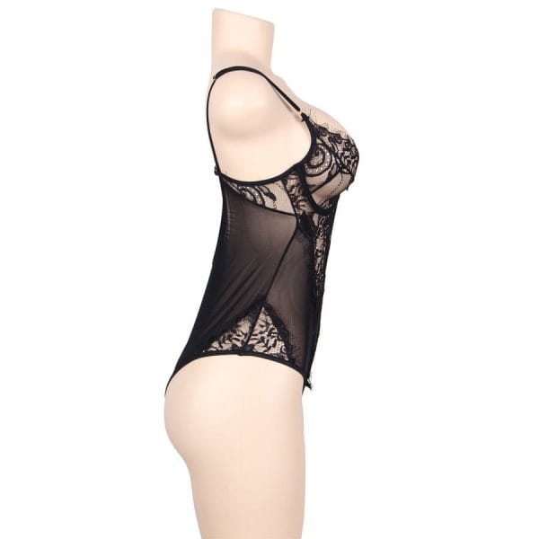 img_76805_c7e42971c1207f53f75ceddb4bd500a0_1.jpg SUBBLIME - TEDDY ENCAJE FLORAL Y CON FLECOS NEGRO TALLA GRANDE