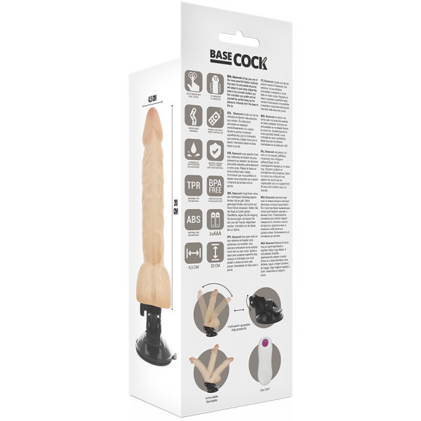 img_80072_5a459e19ab35a37e35c74c23dc7e5ea1_1.png BASECOCK - VIBRADOR REALÍSTICO ARTICULABLE CONTROL REMOTO NATURAL 20 CM -O- 4.5 CM
