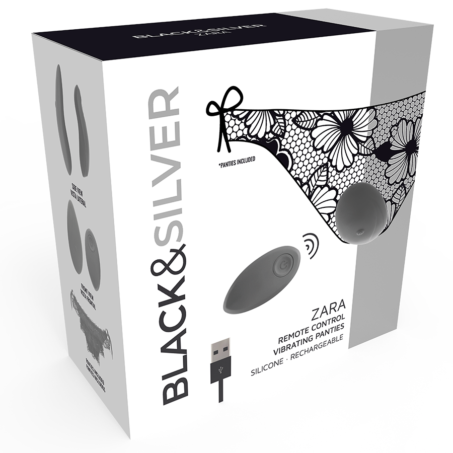 BLACKSILVER - ZARA ESTIMULADOR CONTROL REMOTO CON PANTY GRATIS