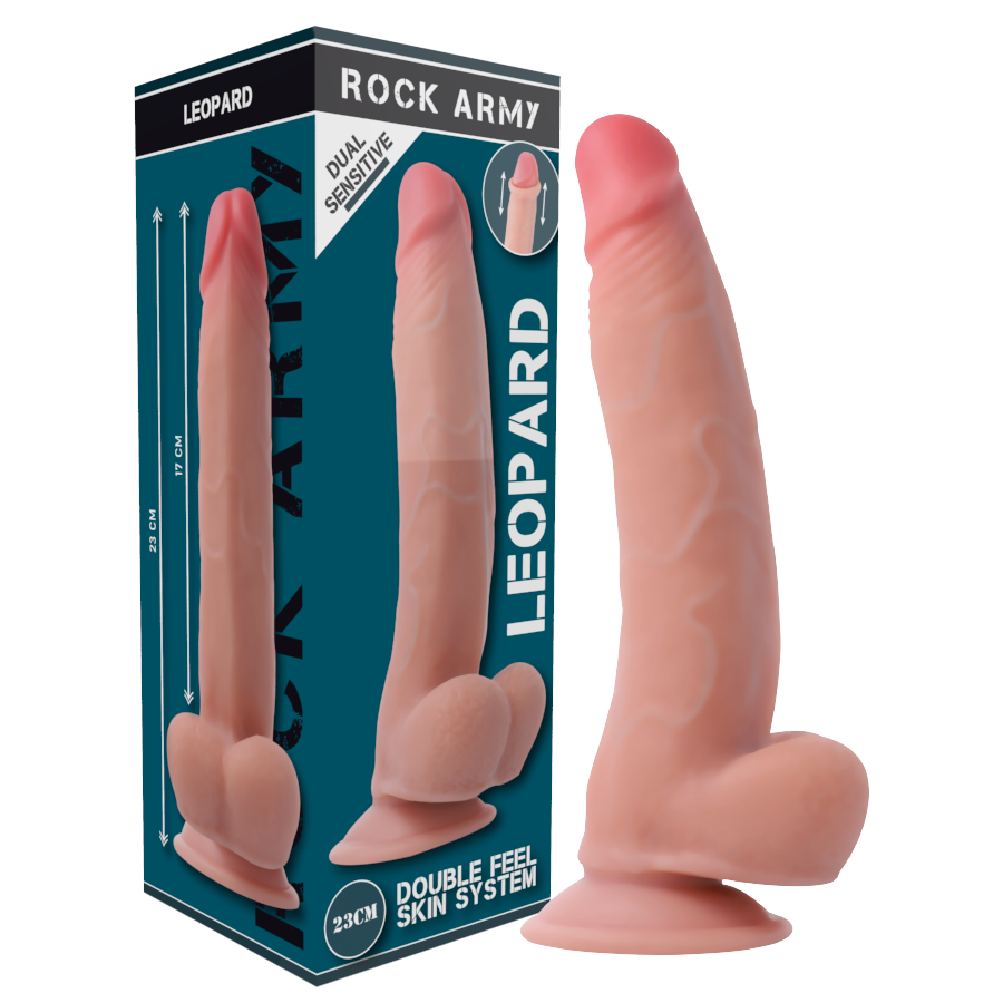 img_87393_6fb5276cb8d2c5a3e5329fc435c3597e_1.png ROCKARMY - LEOPARD DILDO REALISTA DUAL DENSITY 23 CM -O- 4.77 CM