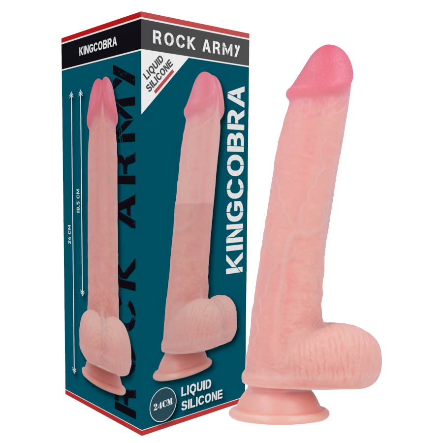 img_87423_97d42b92aae32e29414c358e83ff3c35_1.png ROCKARMY - KINGCOBRA DILDO REALÍSTICO LIQUID SILICONE 24 CM -O- 4.77 CM