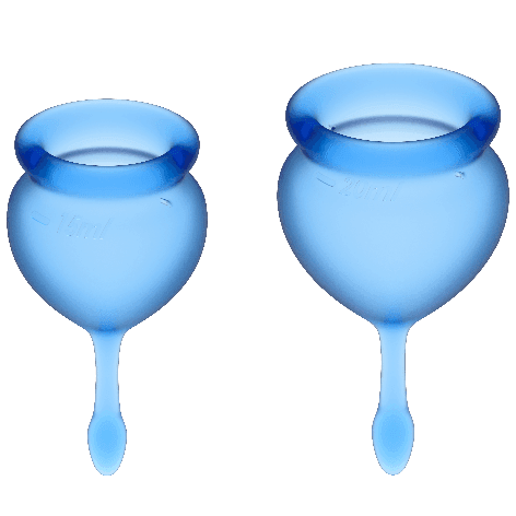 img_88121_e16033ee60bb41dad054dbdf957f2fc6_1.png SATISFYER - FEEL GOOD KIT COPA MENSTRUAL AZUL INTENSO 15 + 20 ML