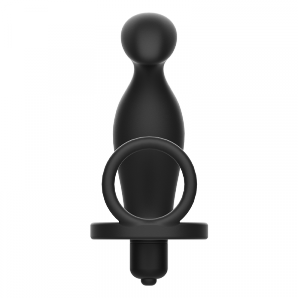 ADDICTED TOYS - PLUG ANAL CON ANILLO SILICONA NEGRO 12 CM